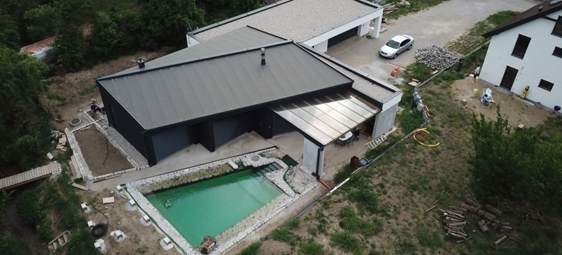 Einfamilienhaus von oben Einfamilienhaus von oben